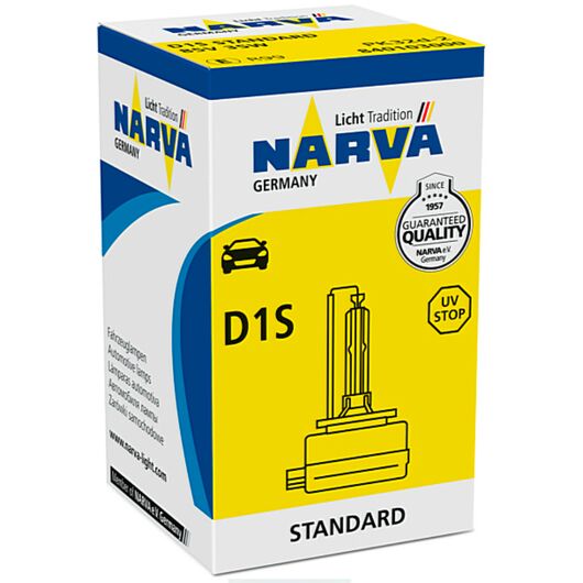 NARVA Standard D1S 35W 4300K (картон) 1 шт, Тип лампи: D1S, Колірна температура: 4300