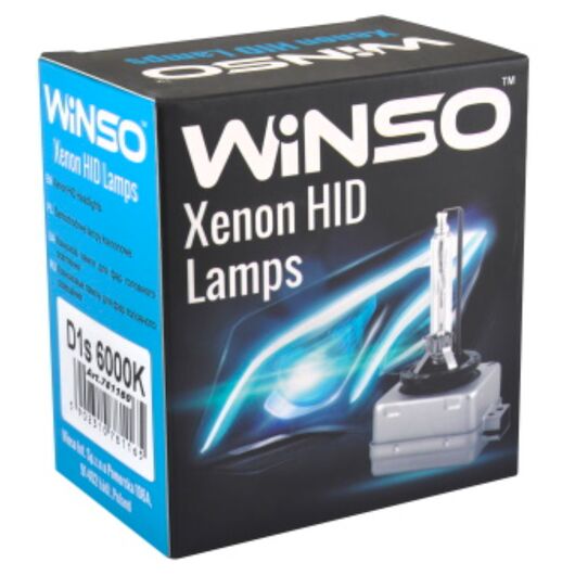 WINSO Xenon HID Lamps D1S 35W 6000K комплект 2 шт, Тип лампи: D1S, Колірна температура: 6000