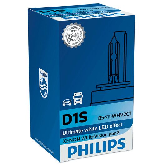PHILIPS WhiteVision gen2 D1S 35W 5000K (картон) 1 шт, Тип лампи: D1S, Колірна температура: 5000