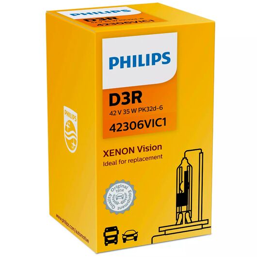 PHILIPS Xenon Vision D3R 35W 4300K (картон) 1 шт, Тип лампи: D3R, Колірна температура: 4300