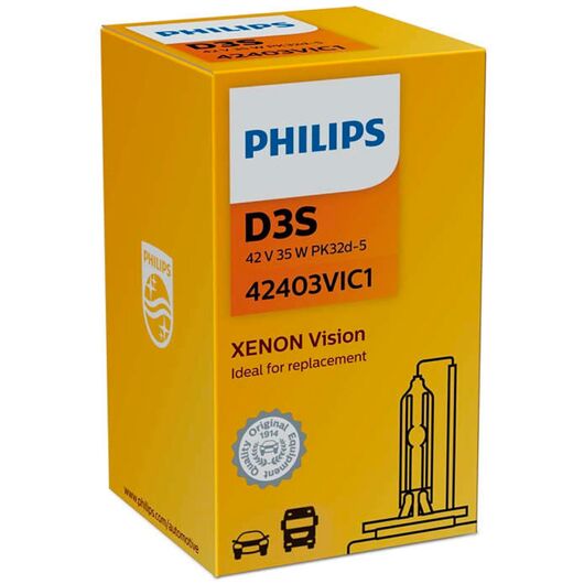 PHILIPS Xenon Vision D3S 35W 4300K (картон) 1 шт, Тип лампы: D3S, Цветовая температура: 4300 