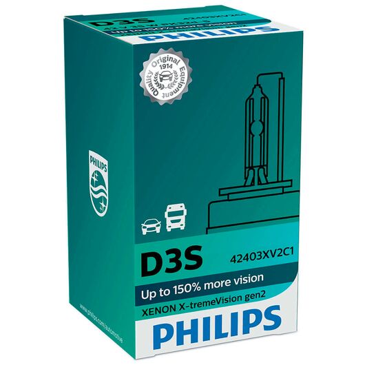 PHILIPS X-tremeVision gen2 D3S 35W 4800K (картон) 1 шт, Тип лампи: D3S, Колірна температура: 4800