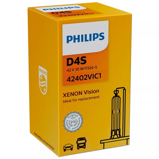 PHILIPS Xenon Vision D4S 35W 4300K (картон) 1 шт, Тип лампи: D4S, Колірна температура: 4300