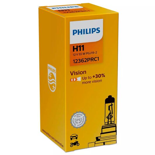 PHILIPS Vision +30% H11 55W 3200K картон 1 шт