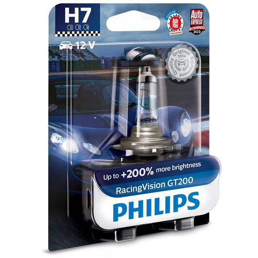 PHILIPS RacingVision GT200 +200% H7 55W 3500K 1 шт 