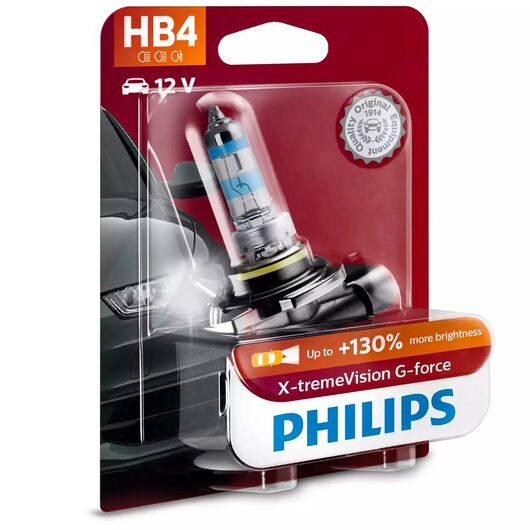 PHILIPS X-tremeVision G-force +130% HB4 51W 3450K 1 шт