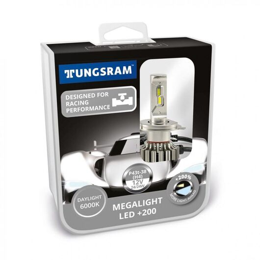 Tungsram Megalight LED H4 P43t-38 60430 PB2 24W 6000K 