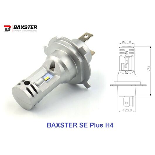 Baxster SE Plus H4 H/L 22W 6000K комплект 2 шт