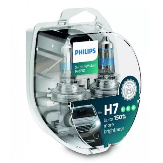 Лампа галогенная Philips H7 X-tremeVision Pro150 +150% 55W 12V 12972XVPS2