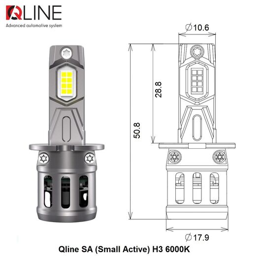 Qline SA Small Active H3 26W 6000K комплект 2 шт 