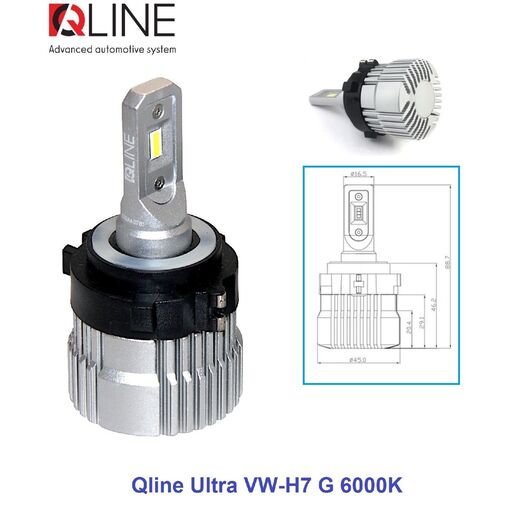 Qline Ultra VW-H7 G 20W 6000K комплект 2 шт