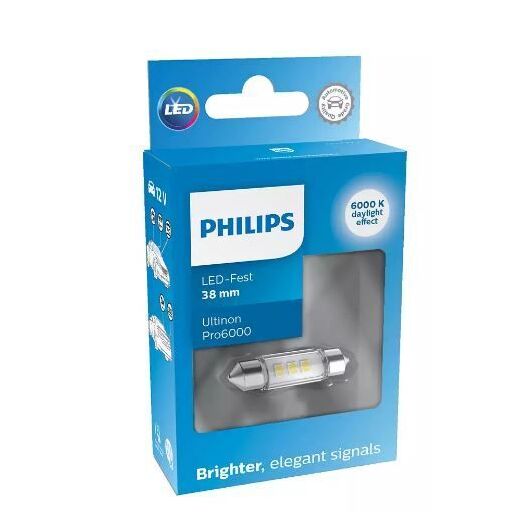 Philips Ultinon Pro6000 C5W 11854CU60X1 white 6000K блістер комплект 1 шт