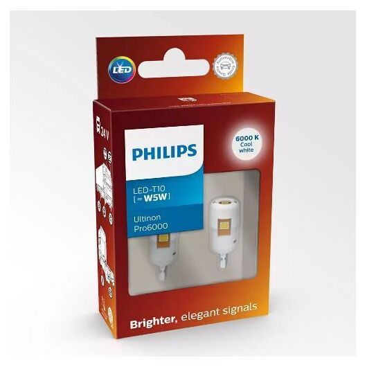 Philips Ultinon Pro6000 W5W W2,1x9,5d 24961CU60X2 LED white 24W