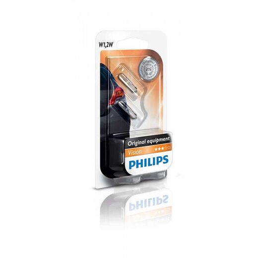 Philips W1,2W 12516B2 лампа розжарювання блістер комплект 2 шт