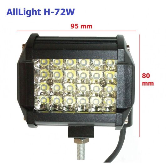 Светодиодная фара дальнего света AllLight H-72W 24 chip CREE 9-30V 