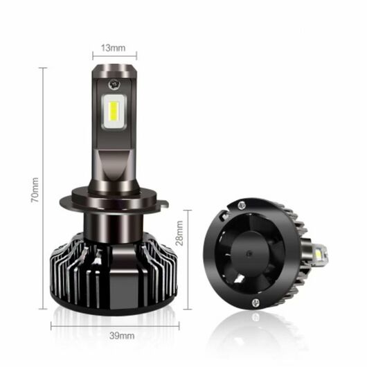 Pluton V8 +150% LED H7 50W 5500K комплект 2 шт, зображення 3