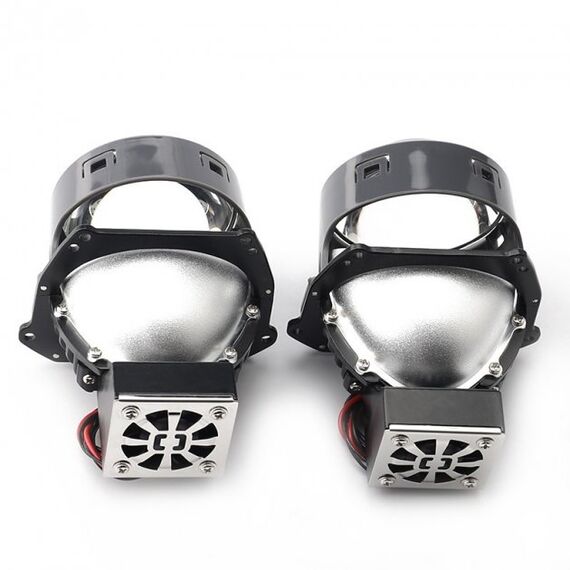 PLUTON BI-LED 3" 60/65W 5500K широкоформатні автомобільні лінзи комплект 2 шт, зображення 2