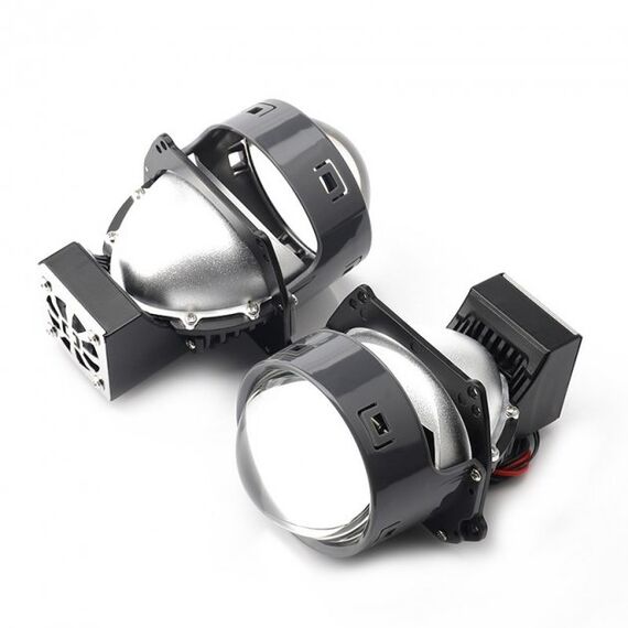 PLUTON BI-LED 3" 60/65W 5500K широкоформатні автомобільні лінзи комплект 2 шт, зображення 3