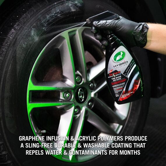 Turtle Wax HS Tyre Shine полироль для чернения шин с графеном триггер 680 мл , изображение 3
