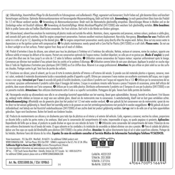 Sonax Profiline Plastic Care (205500) – средство для ухода за пластиком, 5 л , изображение 3