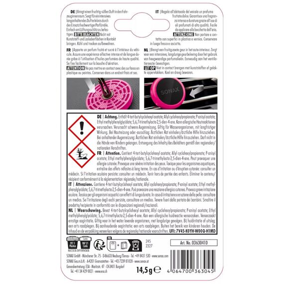 Ароматизатор Sonax Sweet Flamingo: свежесть в салоне , изображение 2