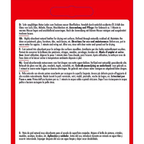 Салфетка из натуральной кожи премиум-класса, 59x38 см, Sonax Premiumleder (416300) , изображение 3