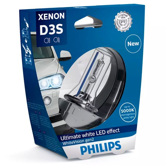 PHILIPS WhiteVision gen2 D3S 35W 5000K 1 шт, Тип лампы: D3S, Цветовая температура: 5000 
