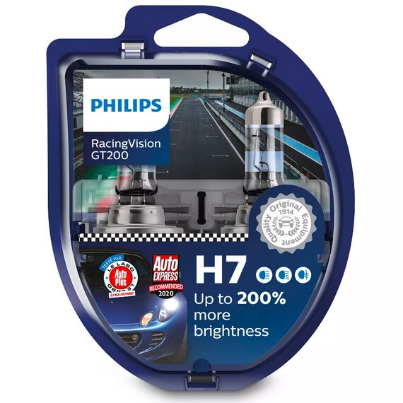 PHILIPS RacingVision GT200 +200% H7 55W 3500K комплект 2 шт , изображение 4