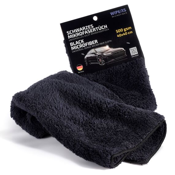 WIPERS Schwarzes MikrofaserTüch черная универсальная салфетка из микрофибры (Германия) 40х40 см 500 gsm 