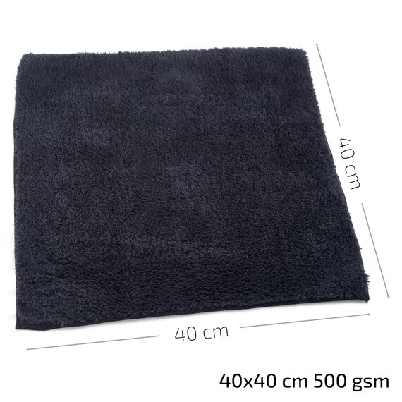 WIPERS Schwarzes MikrofaserTüch черная универсальная салфетка из микрофибры (Германия) 40х40 см 500 gsm , изображение 3