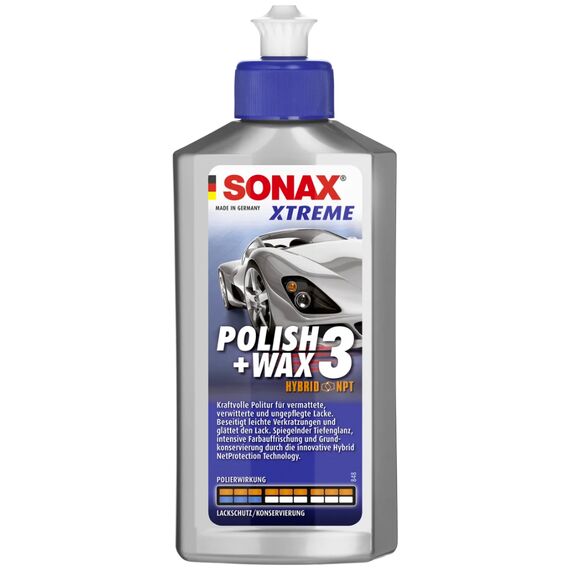 SONAX XTREME Polish + Wax 3 Hybrid NPT очищающий полироль с воском 250 мл, Объем: 250 мл 