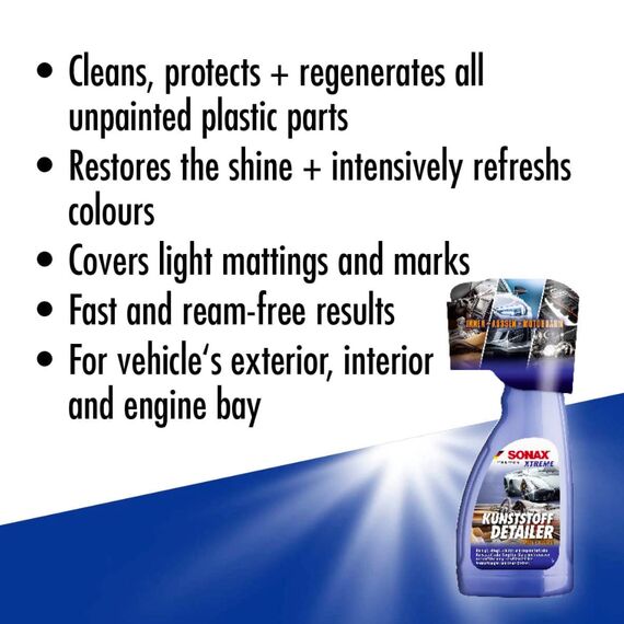 SONAX XTREME Kunststoff Detailer детейлер для полировки и защиты наружного и внутреннего пластика 500 мл , изображение 7