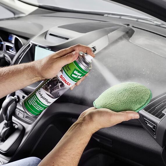 SONAX Cockpitpfleger - apple-fresh очиститель-полироль пластика глянцевый (яблоко) 400 мл , изображение 3