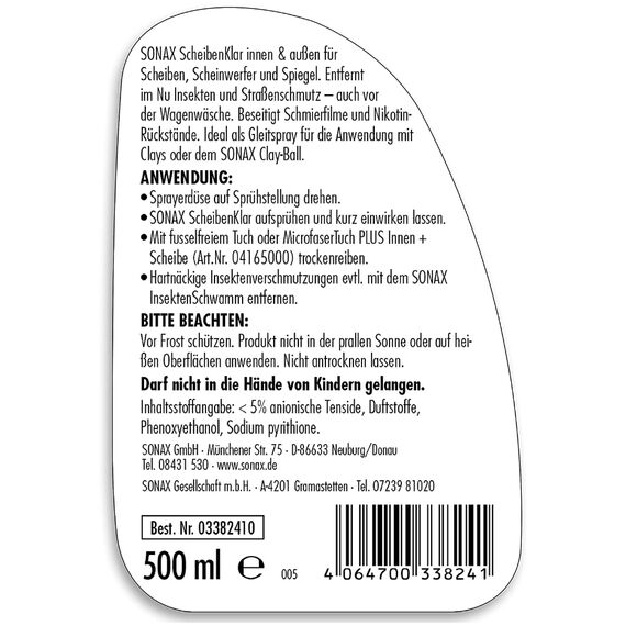 SONAX ScheibenKlar универсальный очиститель стекол 500 мл , изображение 6