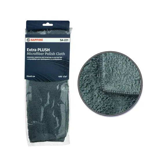 Sapfire SA-221 (401127) салфетка плюшевая из микрофибры 35x40 см 