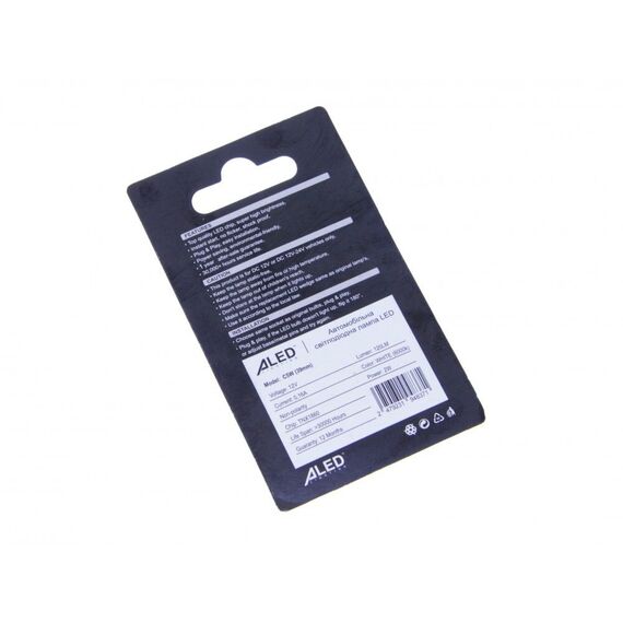 ALed Canbus Festoon white C5W габарит LED 39 мм комплект 2шт, зображення 2