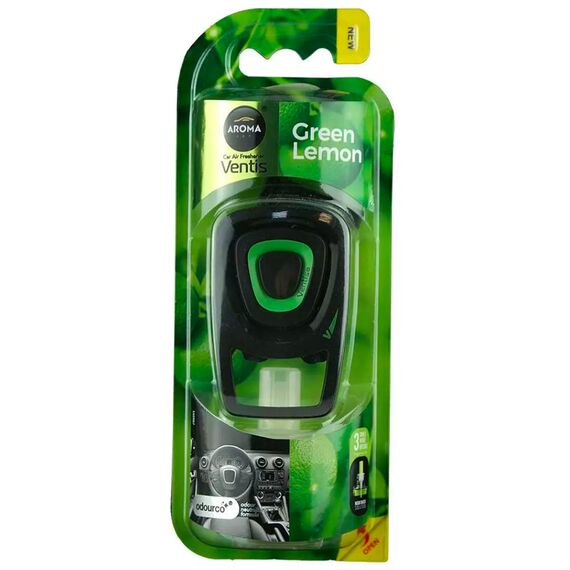 Aroma Car Ventis Green Lemon ароматизатор в дефлектор обдува зеленый лимон 