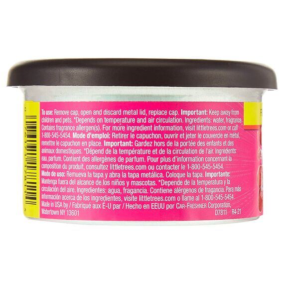 Little Trees Fiber Can Cherry Blast Air Freshener ароматизатор консерва в подстаканник (под сиденье) с запахом вишни , изображение 5