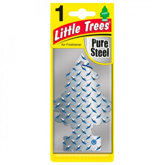 Little Trees Steel Pure Air Freshener ароматизатор ёлочка с запахом стальной свежести 