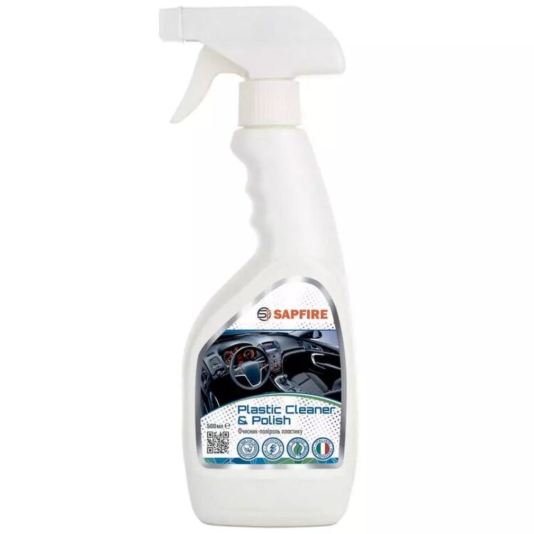 Sapfire Plastic Cleaner&Polish (002692) очиститель-полироль пластика, яблоко 500 мл 