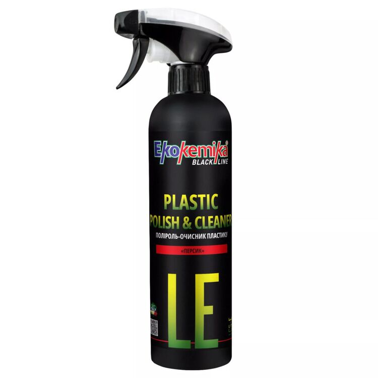 Ekokemika Black Line Plastic Polish&Cleaner «Peach» полироль-очиститель пластика (персик) 500 мл 