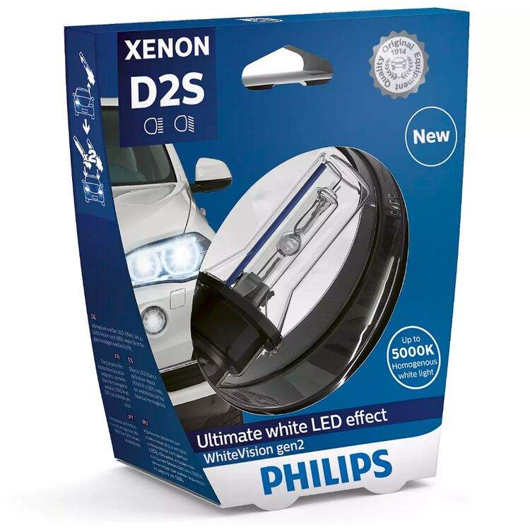 PHILIPS WhiteVision gen2 D2S 35W 5000K 1 шт, Колірна температура: 5000, Тип лампи: D2S