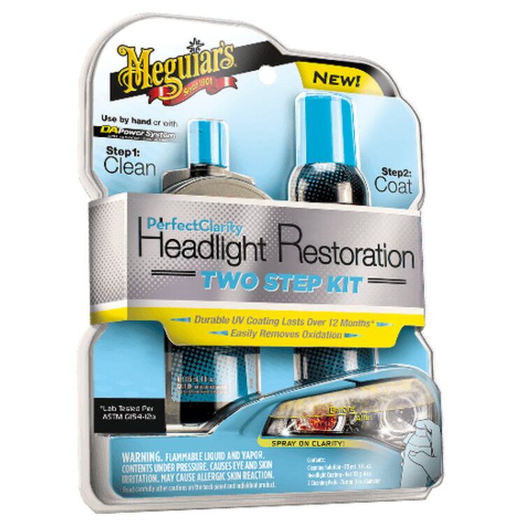Meguiars Perfect Clarity Headlight Restoration 2 Step Kit набор для восстановления и защиты фар 