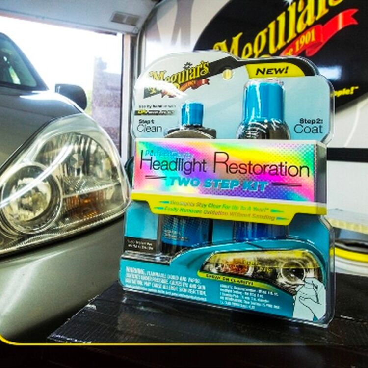 Meguiars Perfect Clarity Headlight Restoration 2 Step Kit набор для восстановления и защиты фар , изображение 2