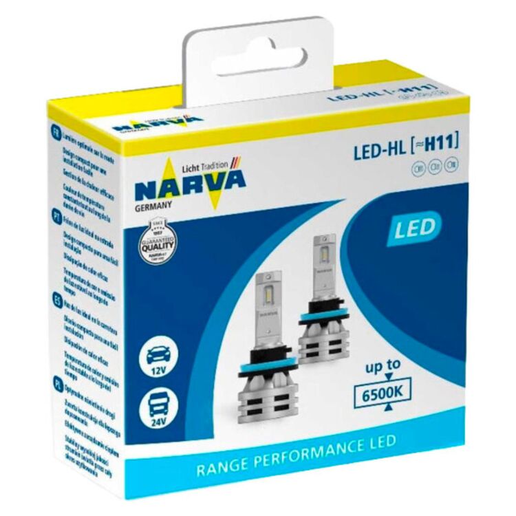 NARVA Range Performance LED H11 24W 6500K комплект 2 шт, зображення 2