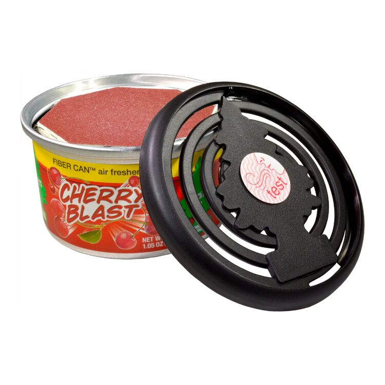 Little Trees Fiber Can Cherry Blast Air Freshener ароматизатор консерва в подстаканник (под сиденье) с запахом вишни , изображение 3