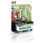 Лампа галогенная Philips H7 LongLife EcoVision, 1шт/блистер 12972LLECOB1 