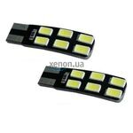 IDIAL 441 T10 12 Led 5730 SMD 6000K с обманкой комплект 2 шт 
