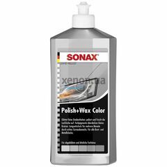 SONAX Polish +Wax Color серый (серебристый) полироль тефлон с воском 250 мл, Цвет: Серый, Объем: 250 мл 