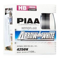 PIAA Arrow Star White HB3 55W 4150K комплект 2 шт, Тип лампы: HB3, Цветовая температура: 4150 